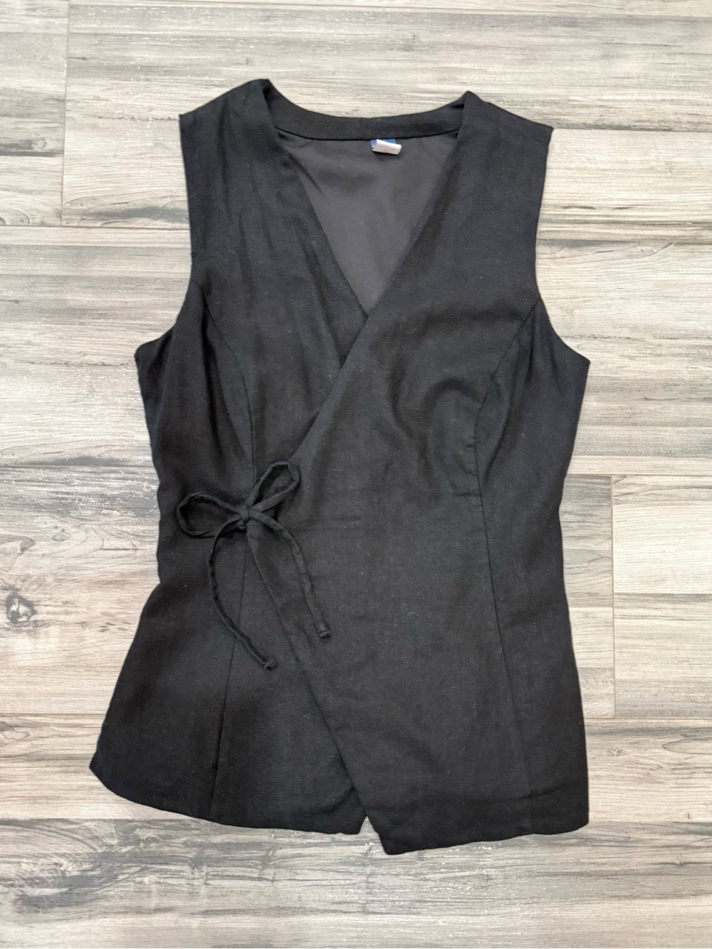 Linen wrap sleeveless top